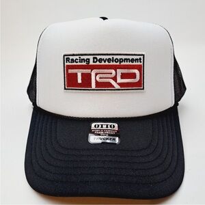 TRD Toyota Foam Mesh Trucker Snapback Hat Cap Black Embroidered Patch